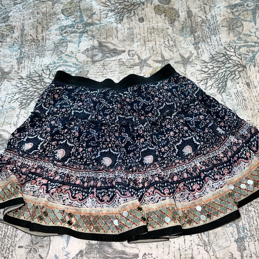 Free People Floral Print Skirt Sz S